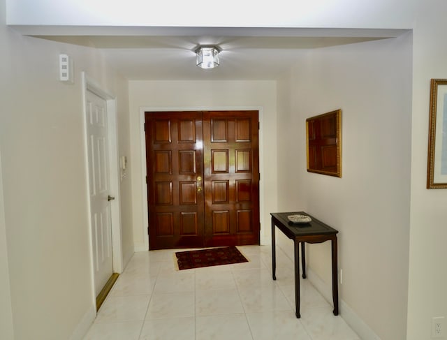 view of tiled foyer