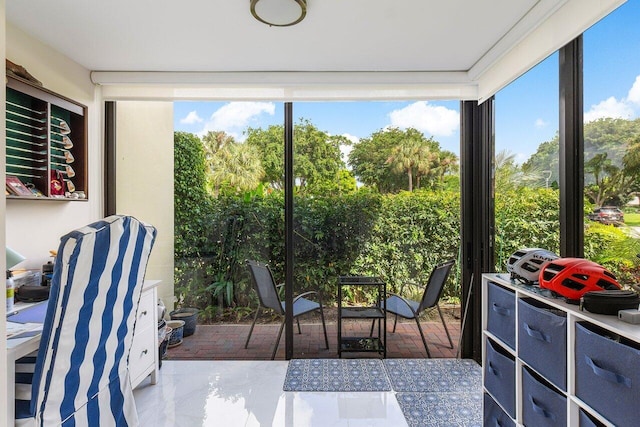 view of sunroom