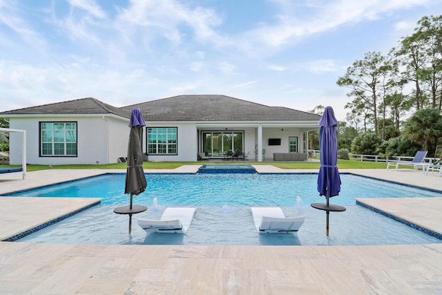 view of pool with a patio area