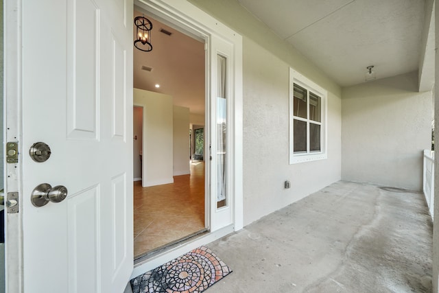 view of doorway to property