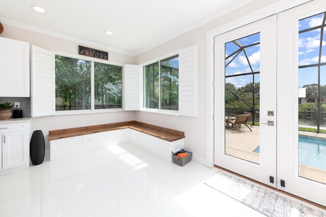 unfurnished sunroom featuring a wealth of natural light