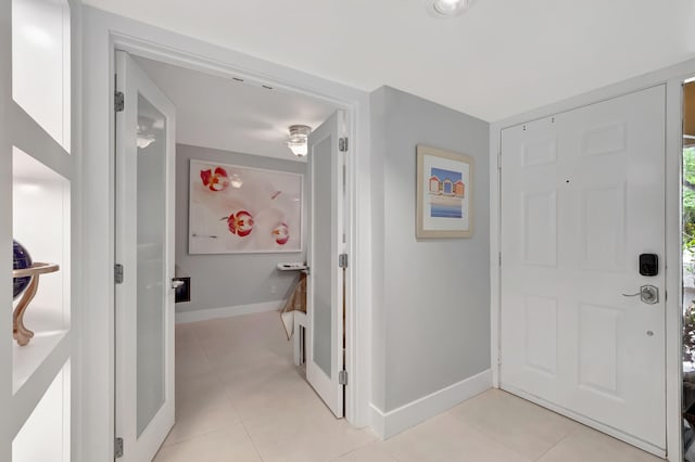 view of tiled entrance foyer