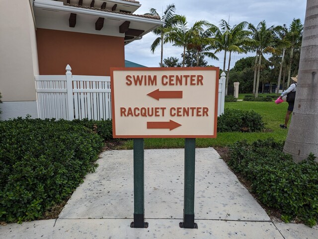 view of community sign