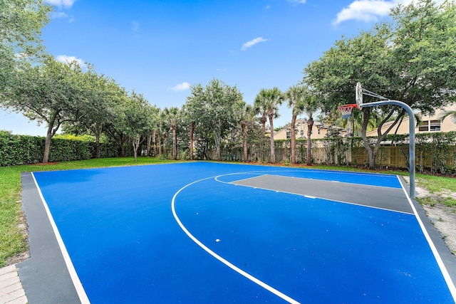 view of basketball court