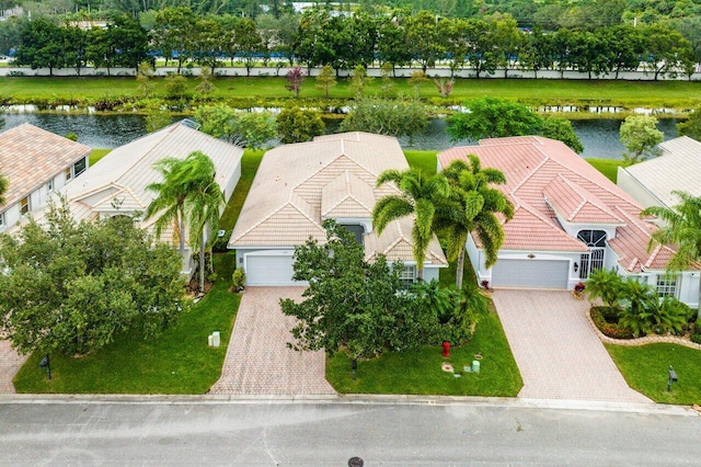 9587 Positano Way, Lake Worth, FL 33467 - aerial view of property and surrounding area with a nearby body of water