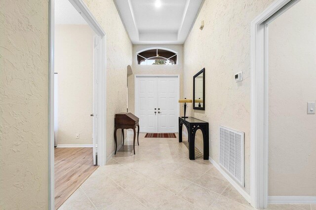 hallway featuring light hardwood / wood-style flooring