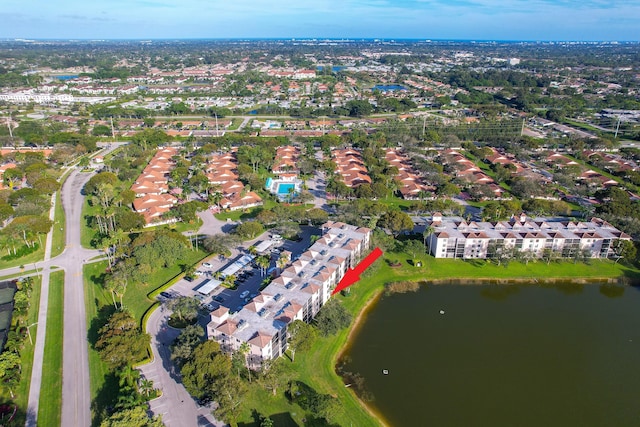 6093 Pointe Regal Cir Unit 106, Delray Beach, FL 33484 - aerial view of property's location with a nearby body of water and nearby suburban area