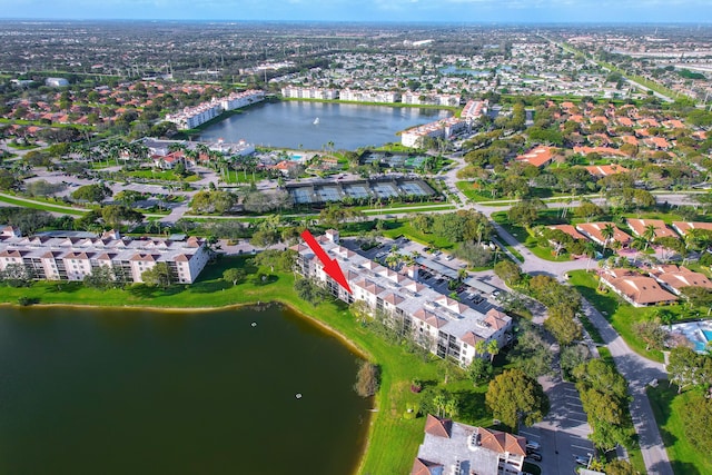 6093 Pointe Regal Cir Unit 106, Delray Beach, FL 33484 - aerial view of property and surrounding area with a large body of water