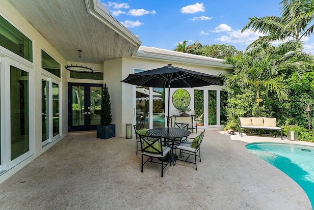 view of patio with french doors