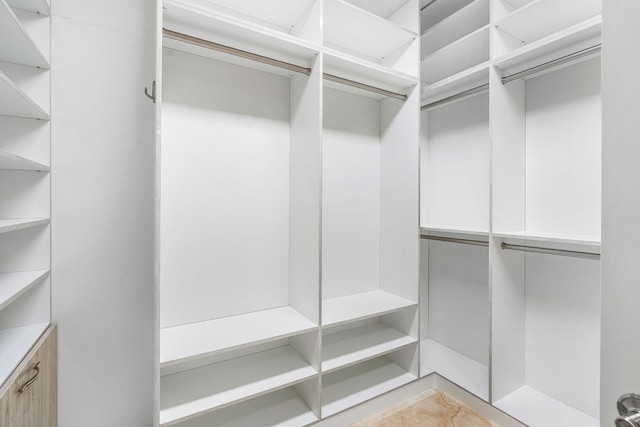 view of walk in closet