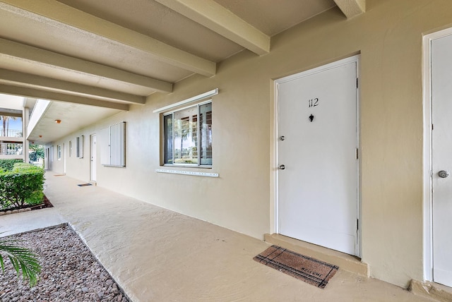 view of doorway to property