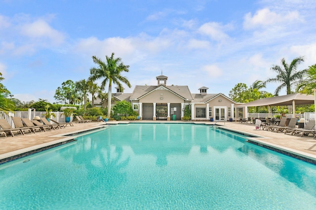 view of pool featuring a patio area