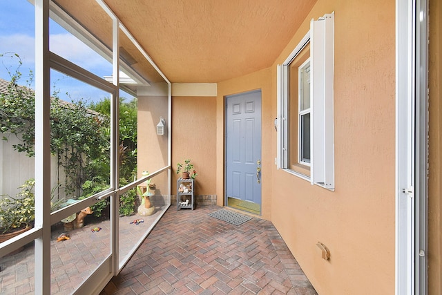 view of sunroom