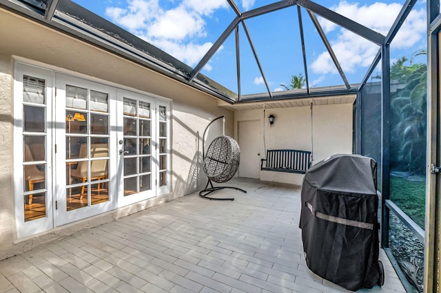 view of sunroom