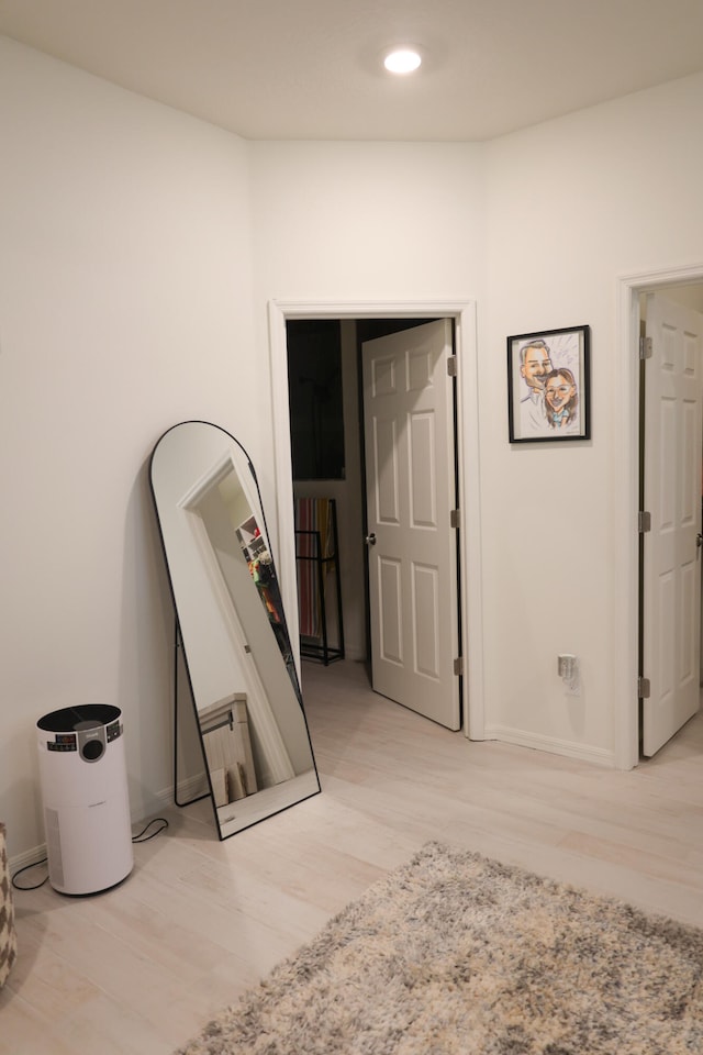 interior space featuring light wood-type flooring