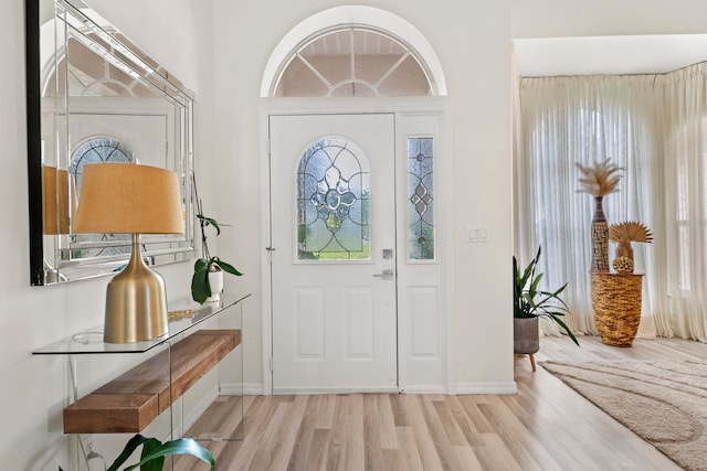 entryway featuring light hardwood / wood-style floors