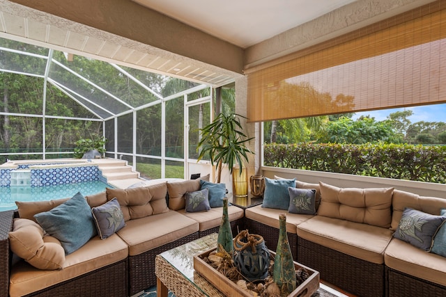 view of sunroom / solarium