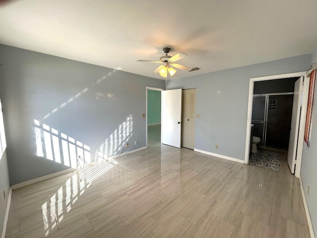 unfurnished room featuring ceiling fan