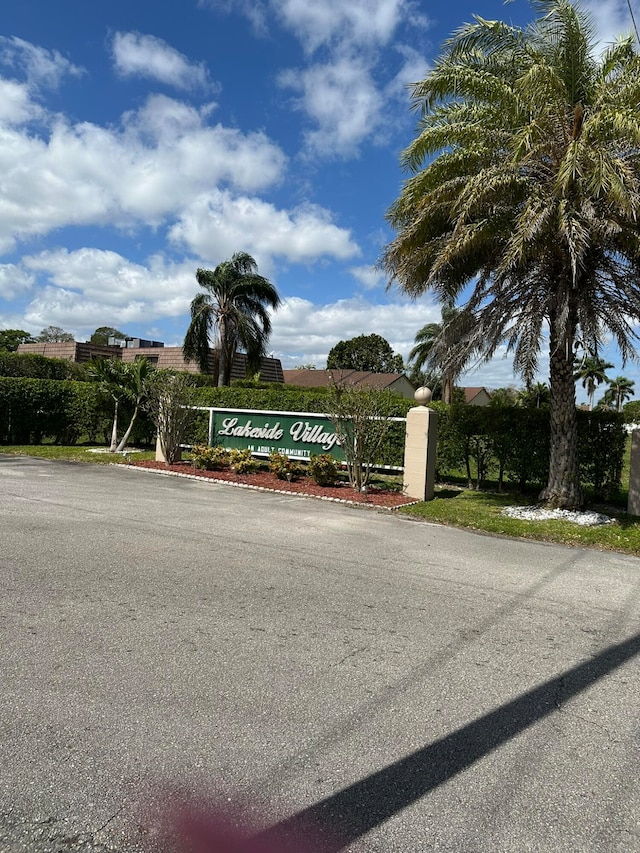 view of community sign