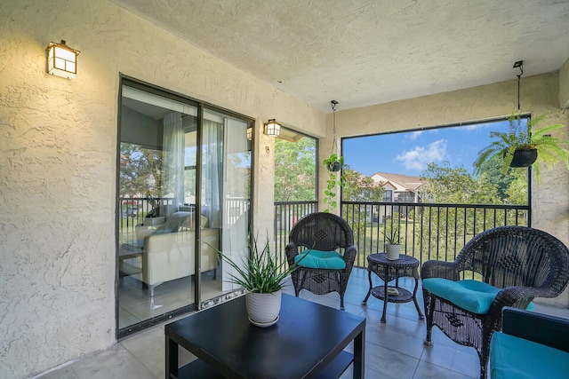 view of sunroom