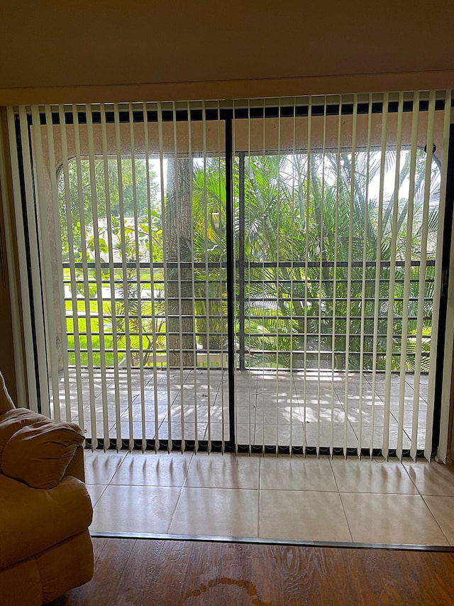 interior space with tile patterned floors