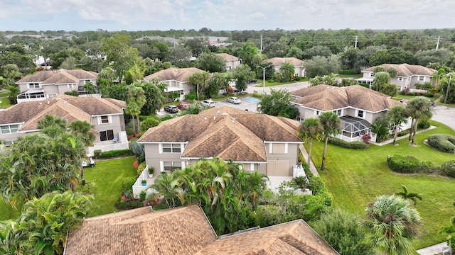 bird's eye view with a residential view