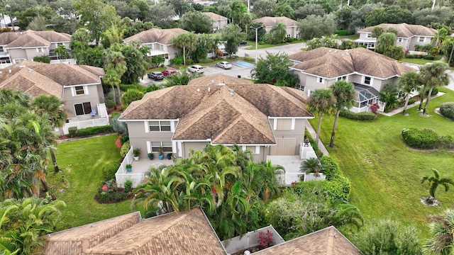 aerial view featuring a residential view