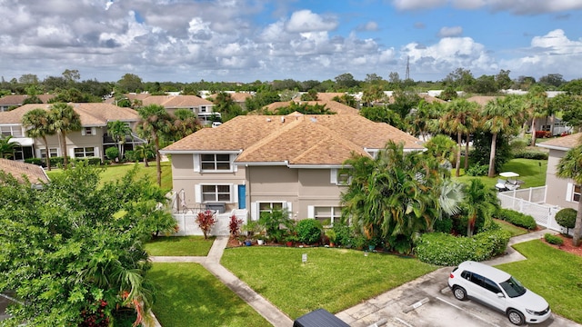 bird's eye view with a residential view