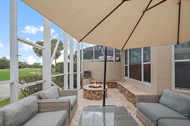 view of sunroom / solarium