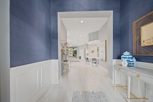 hallway featuring light hardwood / wood-style floors