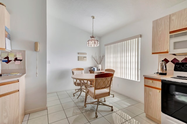 view of tiled dining room