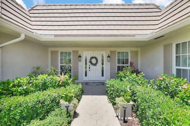 view of doorway to property