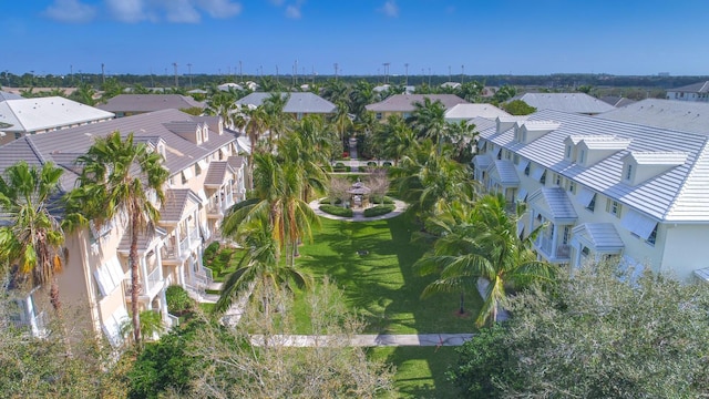 drone / aerial view with a residential view