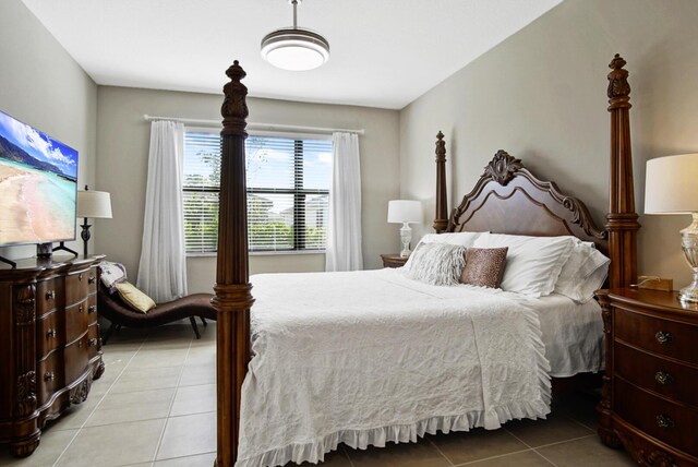 view of tiled bedroom