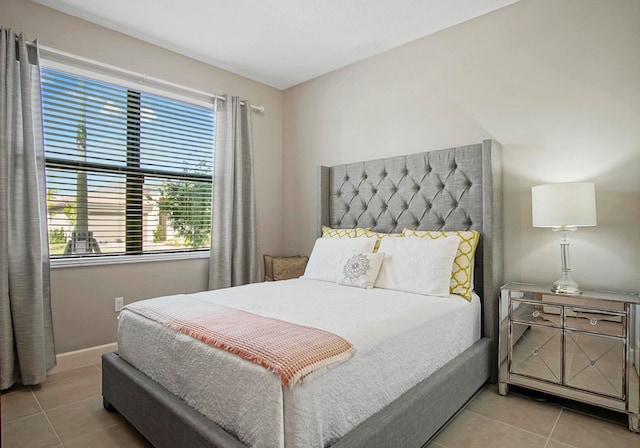 view of tiled bedroom