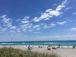 property view of water featuring a view of the beach