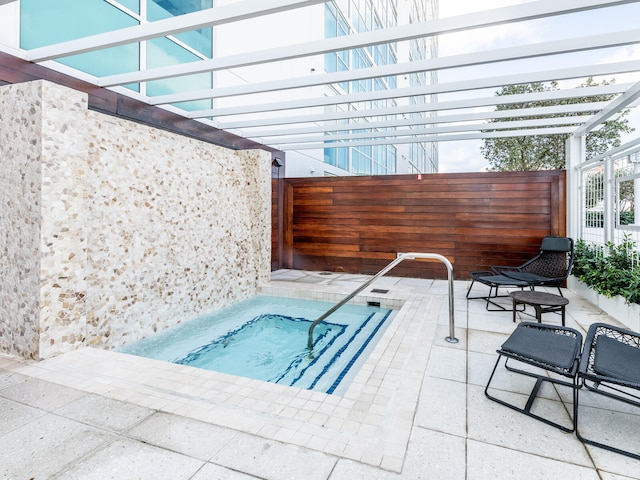 view of pool with a patio