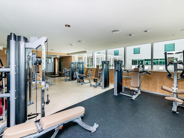 view of workout area