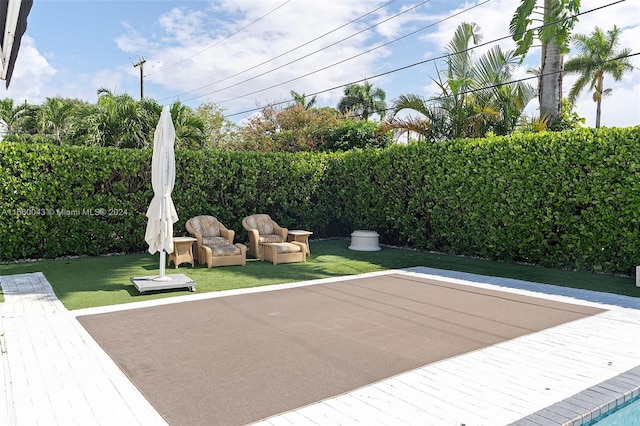 view of patio with a deck