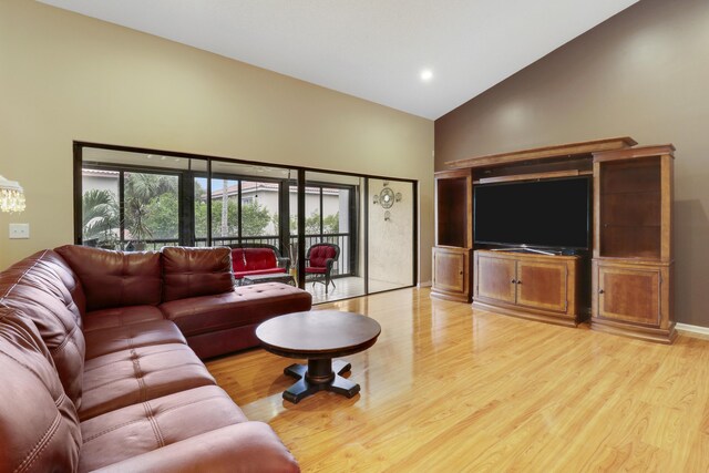 kitchen featuring high end fridge