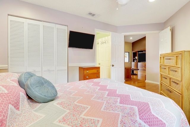 bedroom with a closet