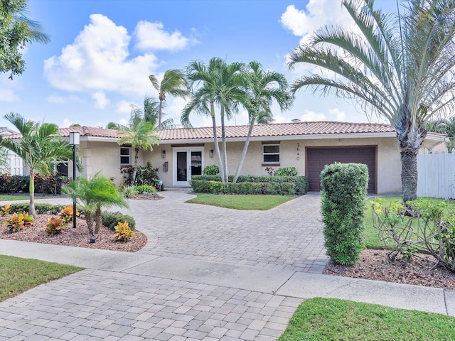 ranch-style house with a garage