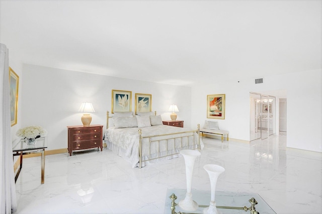 4001 N Ocean Blvd Ph 3, Boca Raton, FL 33431 - bedroom featuring light marble finish floors