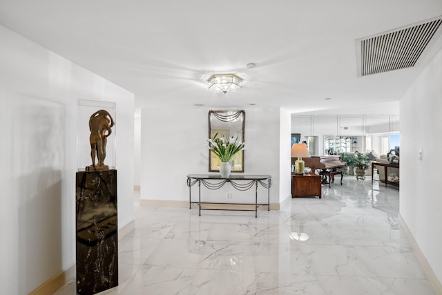 4001 N Ocean Blvd Ph 3, Boca Raton, FL 33431 - corridor with baseboards and marble finish flooring