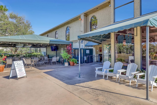 view of patio / terrace with a gazebo