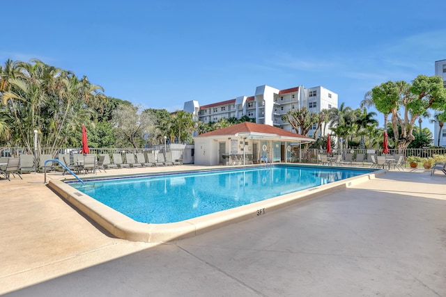 view of pool with a patio