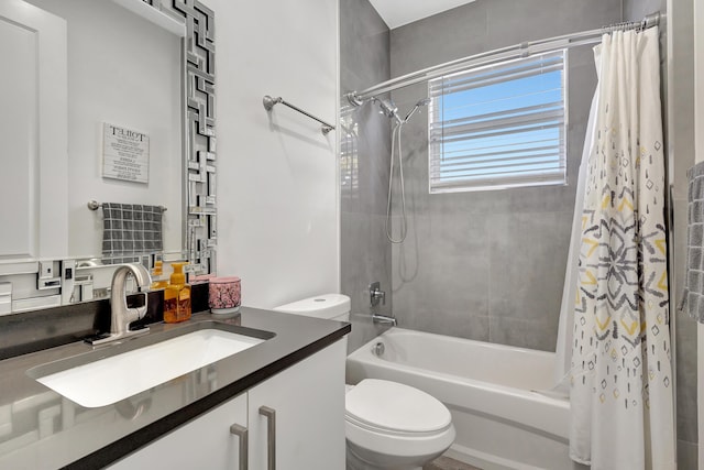 166 Neva Dr, West Palm Beach, FL 33415 - full bathroom with shower / bath combo with shower curtain, vanity, and toilet