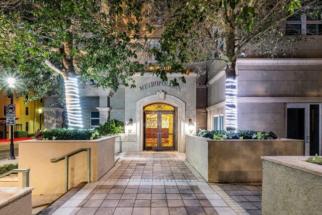 entrance to property with french doors