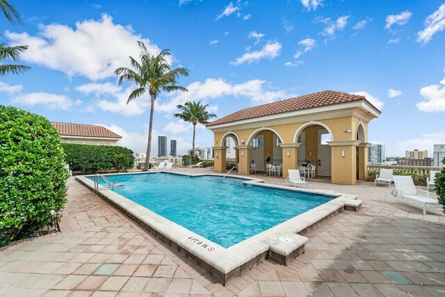 view of pool with a patio area