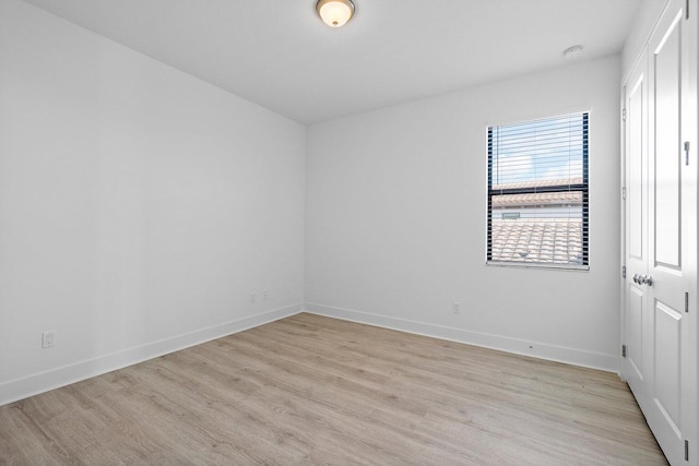 empty room featuring light hardwood / wood-style floors